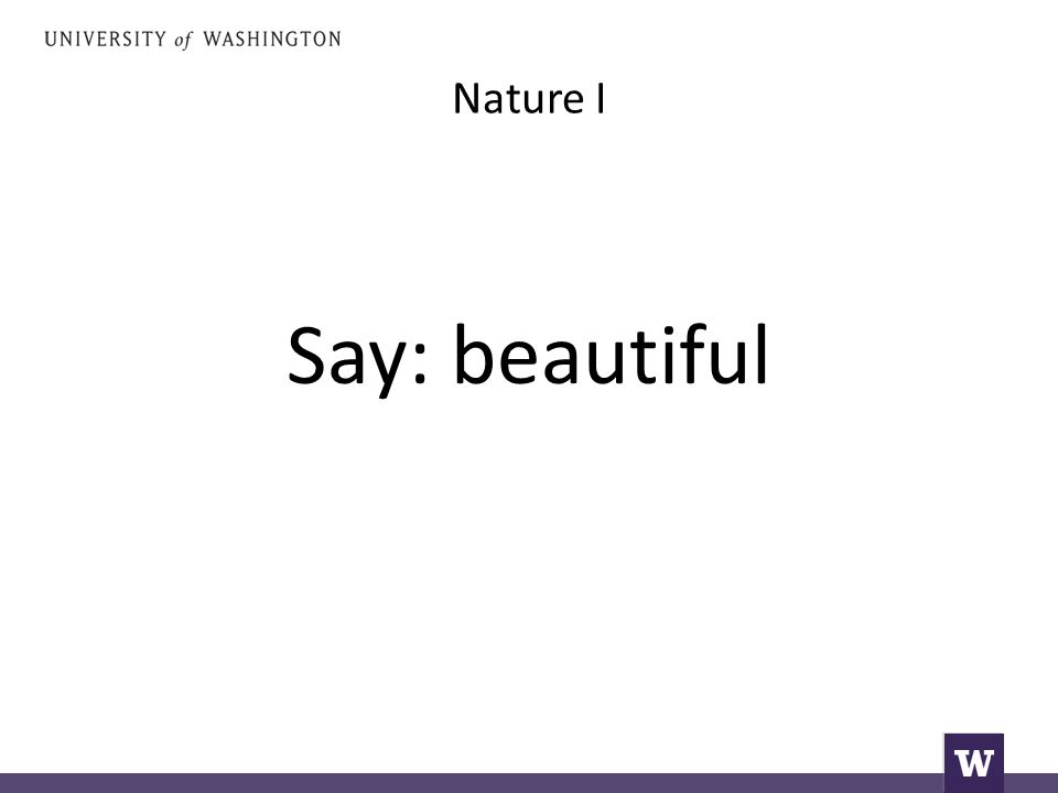 Nature I Say: beautiful