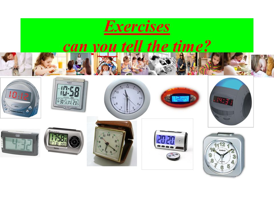 Exercises can you tell the time