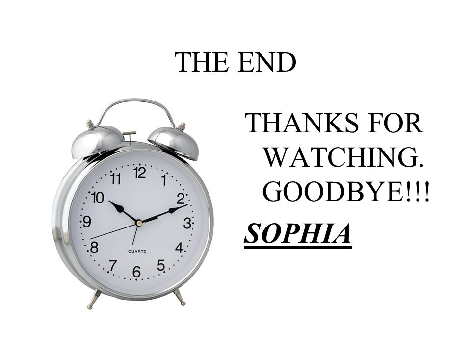 THE END THANKS FOR WATCHING. GOODBYE!!! SOPHIA