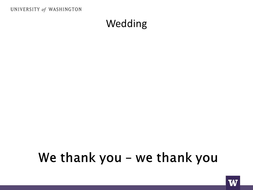Wedding We thank you – we thank you