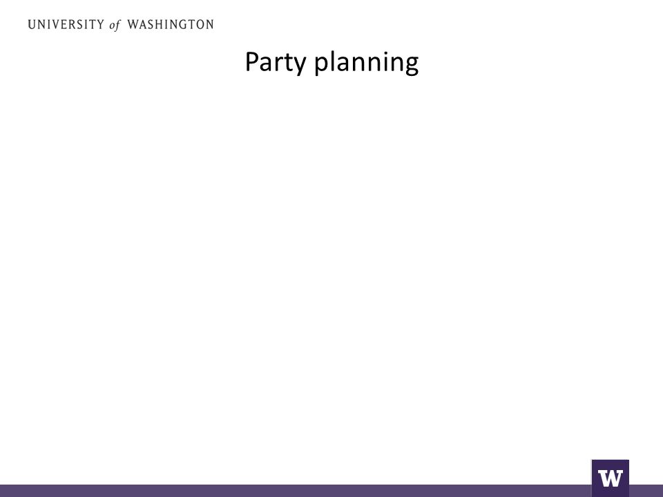 Party planning