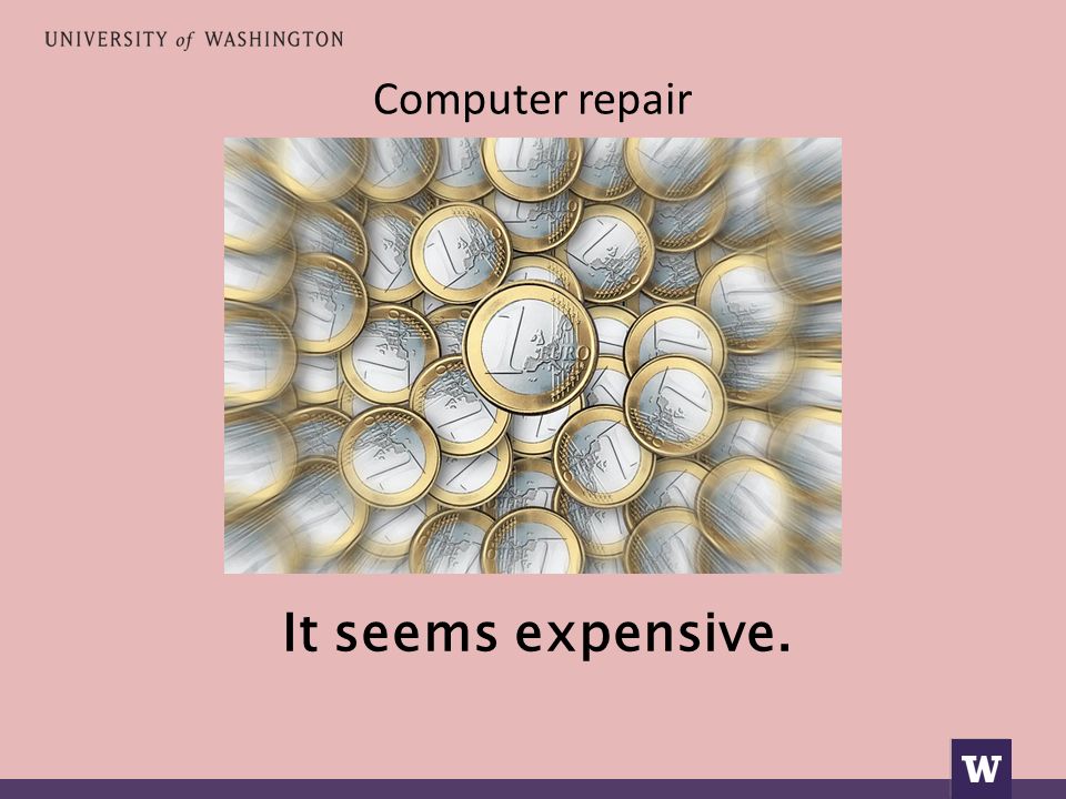 Computer repair It seems expensive.