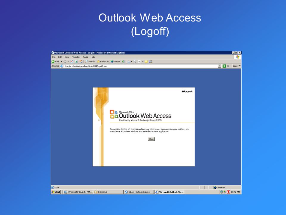 Outlook Web Access (Logoff)