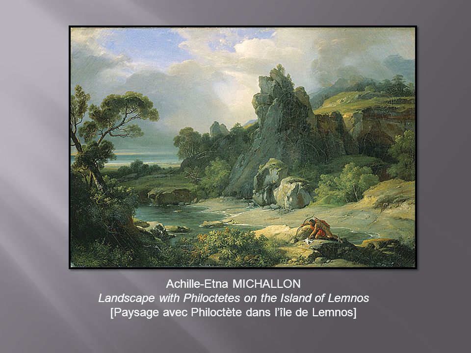 Achille-Etna MICHALLON Landscape with Philoctetes on the Island of Lemnos [Paysage avec Philoctète dans l’île de Lemnos]