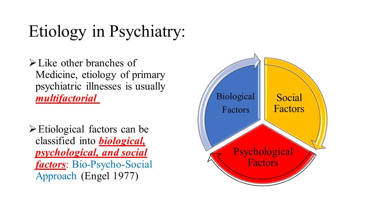 ETIOLOGY IN PSYCHIATRY, CLASSIFICATION/DIAGNOSIS IN PSYCHIATRY Dr. Ali ...