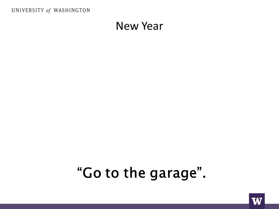 New Year Go to the garage .