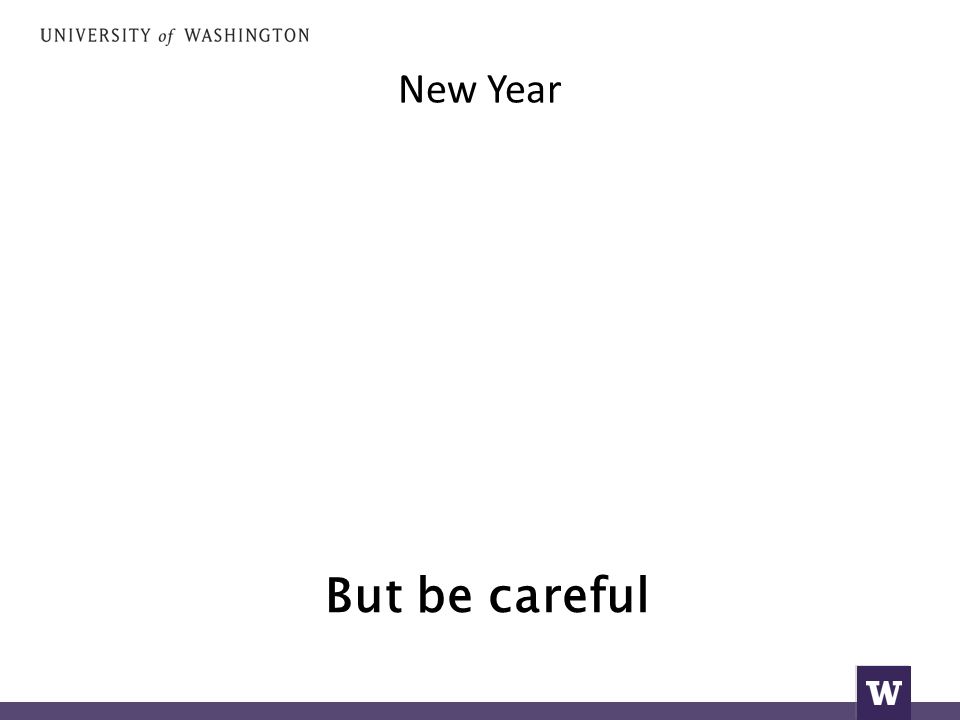 New Year But be careful