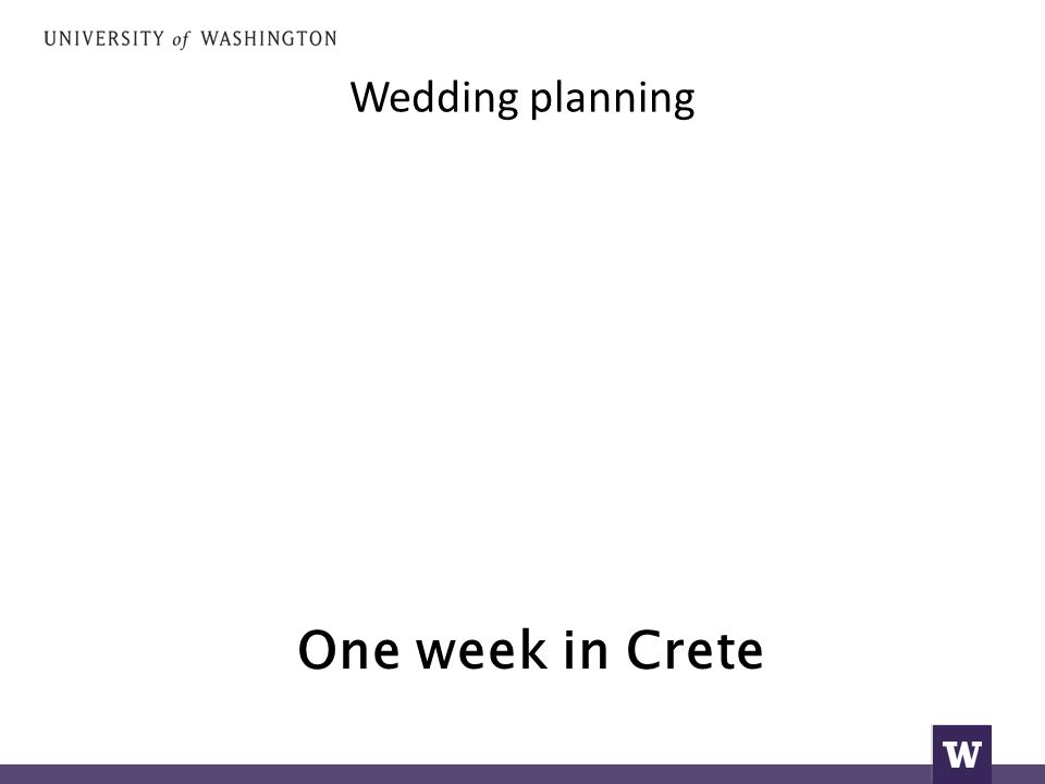 Wedding planning One week in Crete