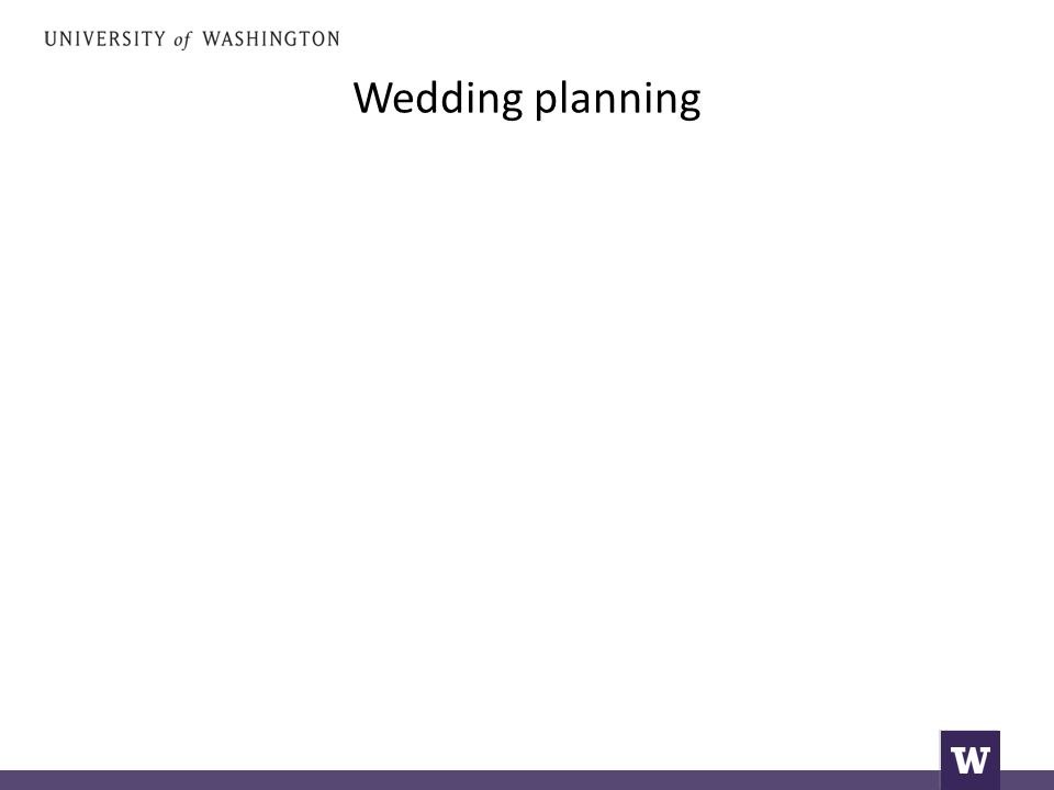 Wedding planning
