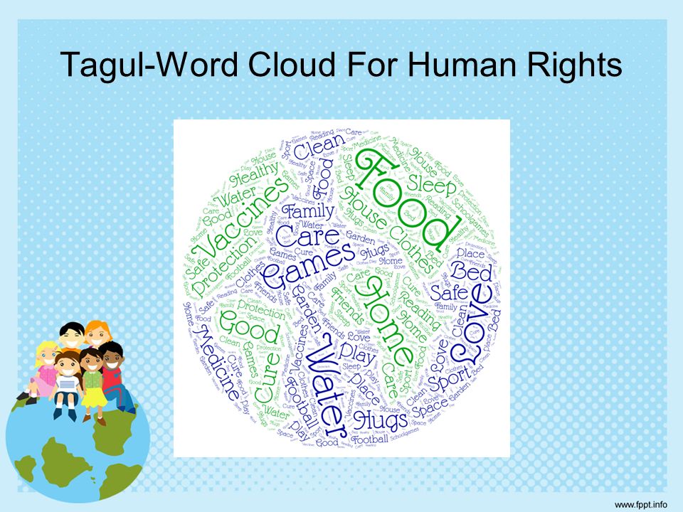 Tagul-Word Cloud For Human Rights