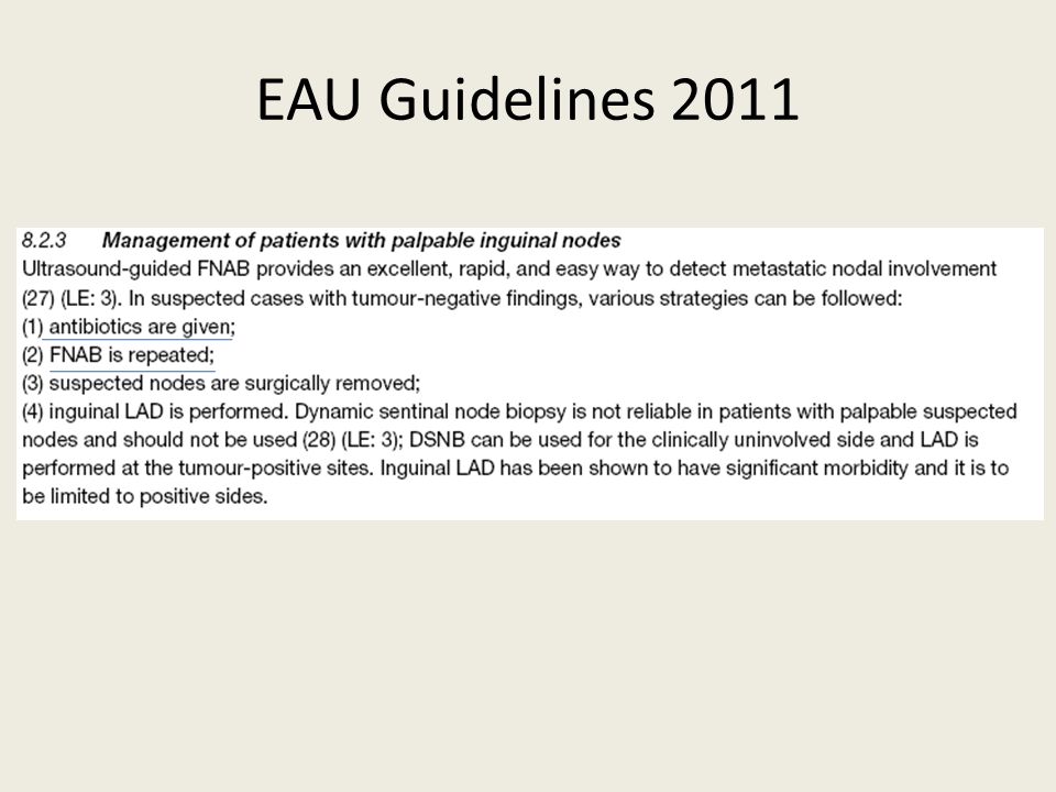 EAU Guidelines 2011