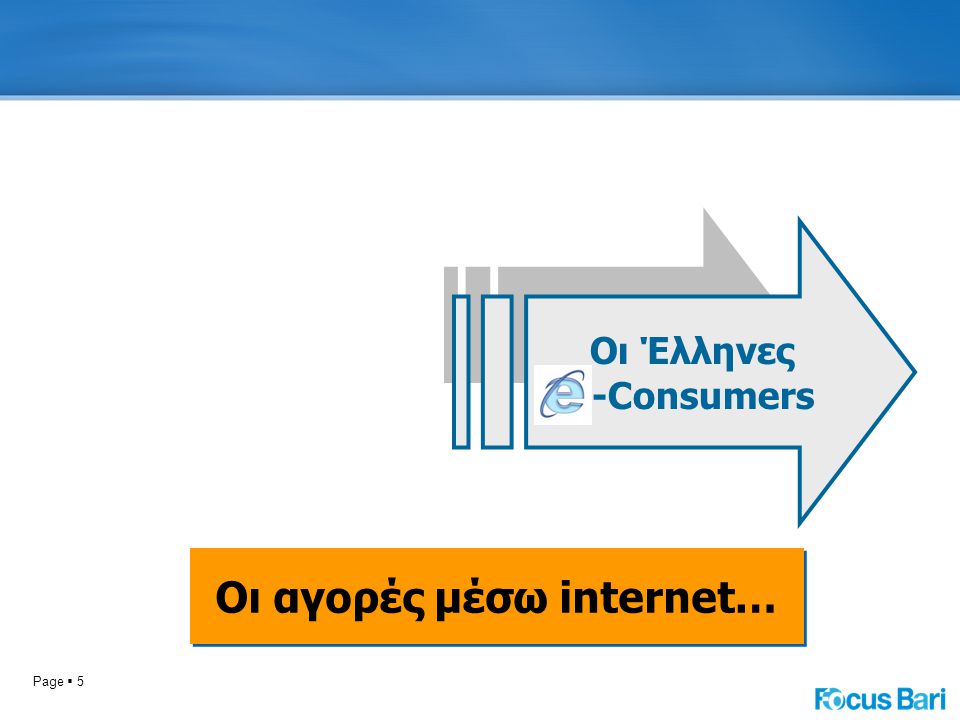 Page  5 Οι Έλληνες -Consumers Οι αγορές μέσω internet…