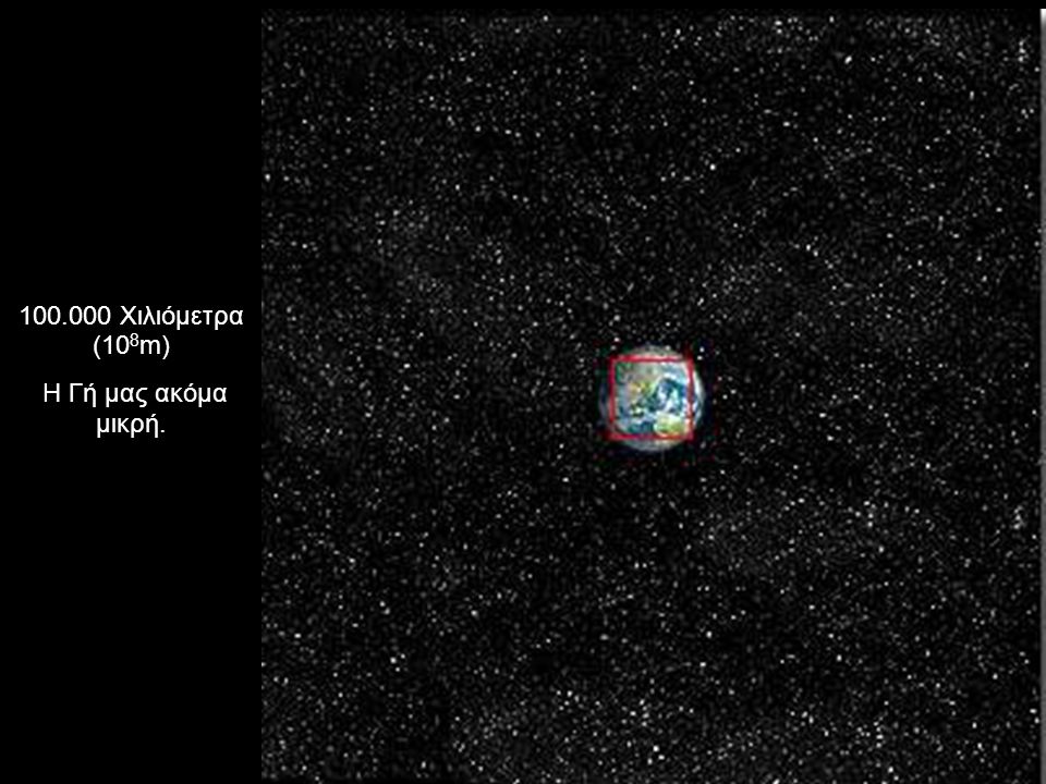 Χιλιόμετρα (10 8 m) Η Γή μας ακόμα μικρή.