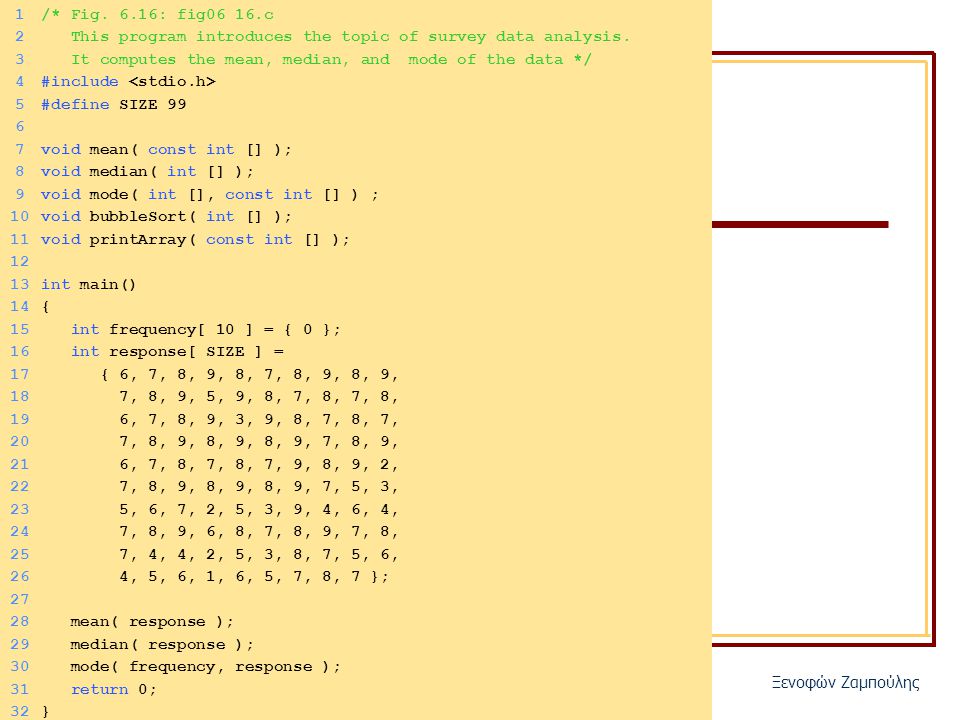 ΜΑΘ-3122/106 Γλώσσα προγραμματισμού Ξενοφών Ζαμπούλης 1/* Fig.