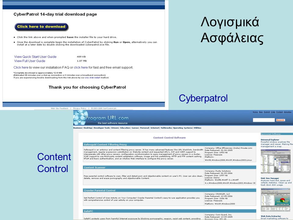Cyberpatrol Content Control Λογισμικά Ασφάλειας
