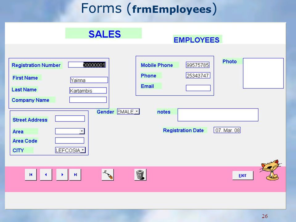 Forms ( frmEmployees ) 26