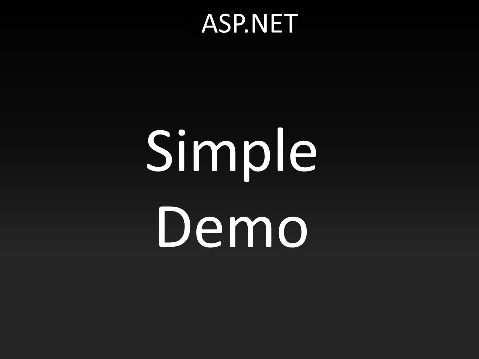 AASP.NET Simple Demo